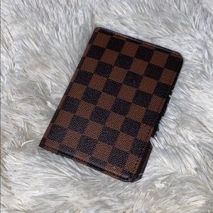 Checkered passport case and wallet